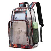 Wholesale - SEE-THRU BACKPACK w/MULTI-COLOR SIDES